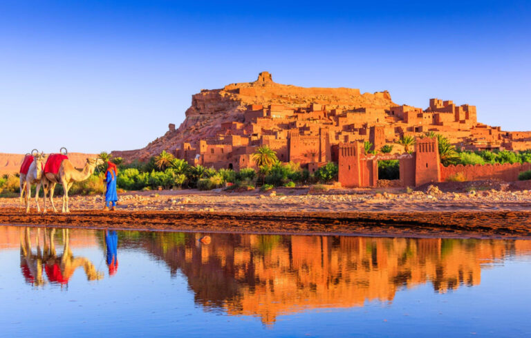 Ait-Ben-Haddou, Ksar or fortified village in Morocco. stock photo