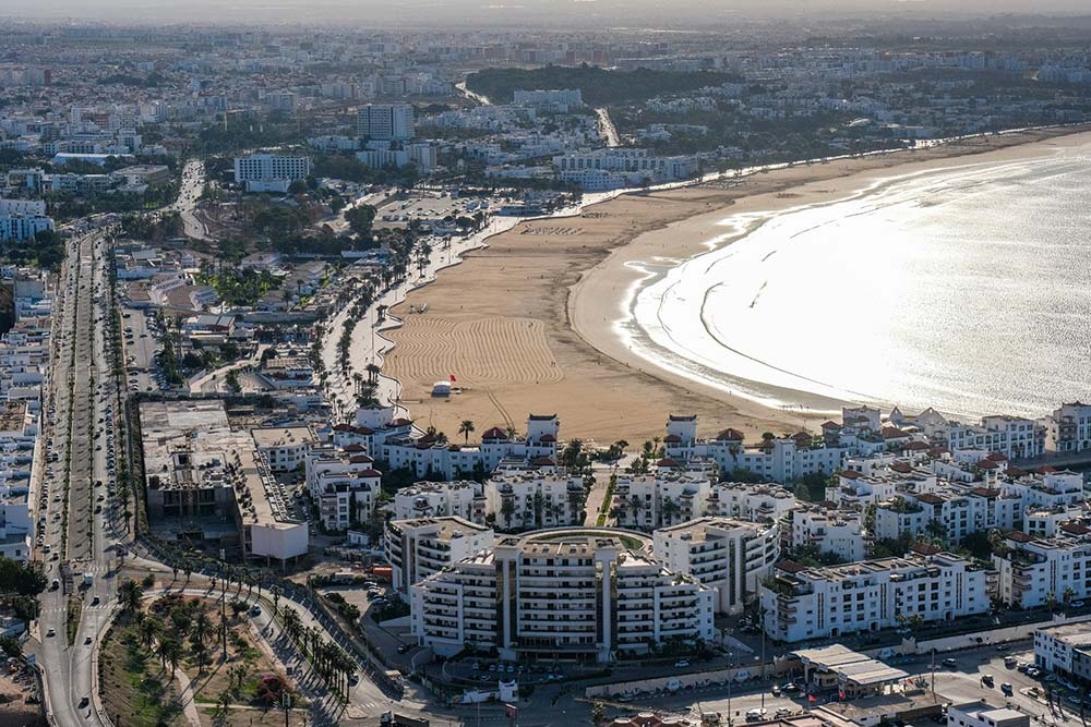Atlantic Ocean view in Agadir on a private tour Marrakech to Agadir