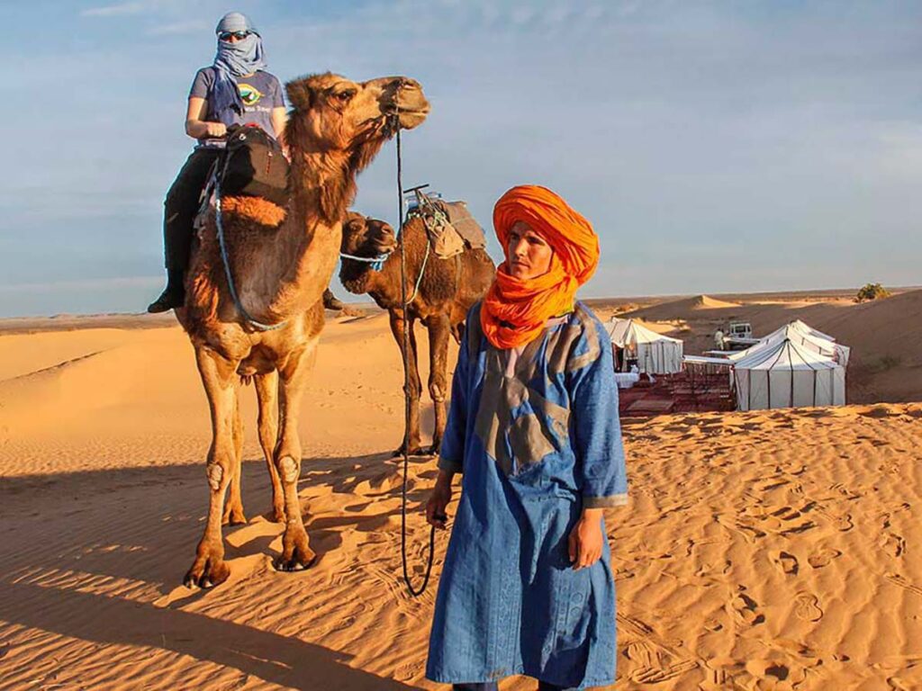 Camel trek in the Sahara Desert with a private tour guide Morocco