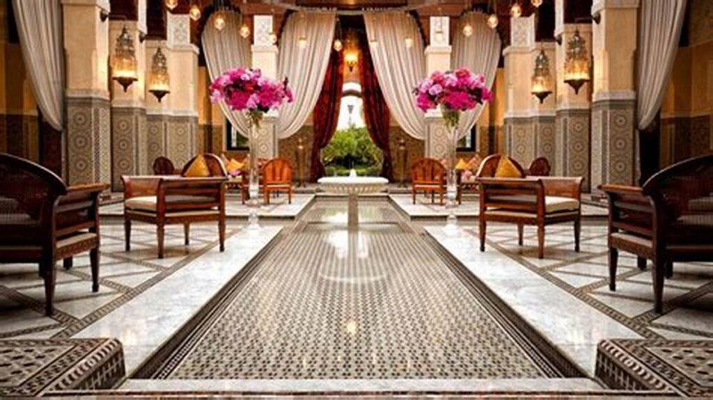Private spa suite at Royal Mansour Marrakech with Moroccan design