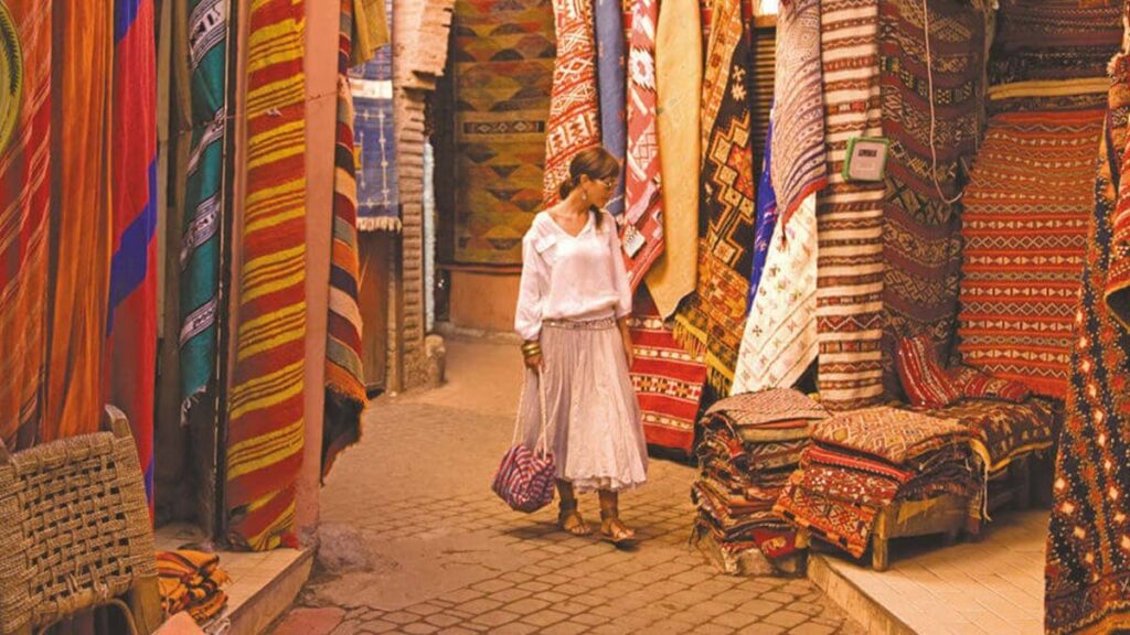 Exploring the souks during a Marrakech private day trip