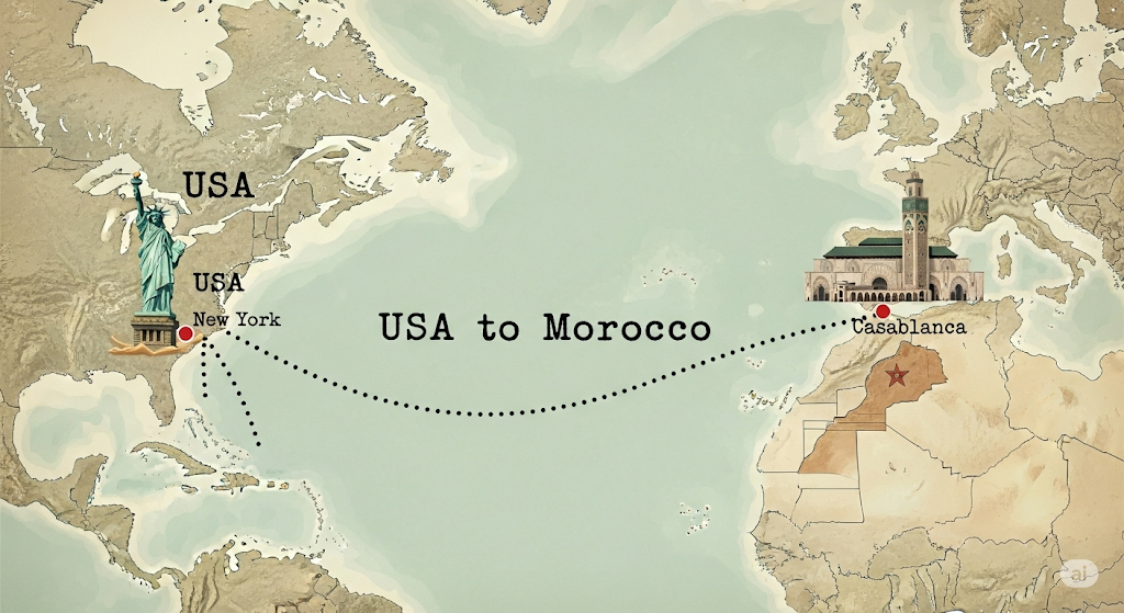usa to morocco